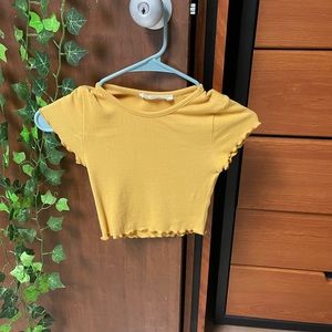 Yellow cropped top